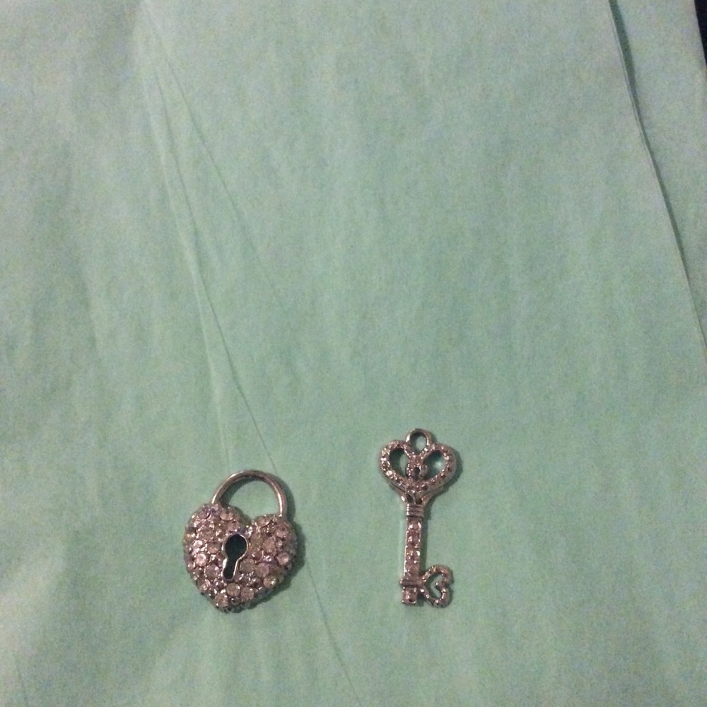 Heart and key for necklace. No chain